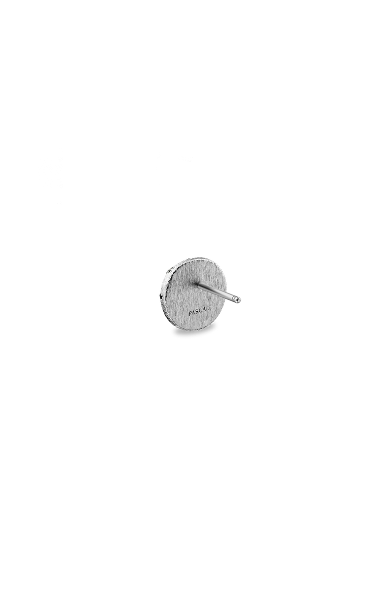 PASCAL The Basketball Crooked Ball Diamond Pavé Earrings, Alternate, color, Silver / Black Diamond