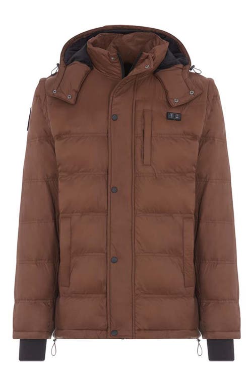 Helios The Heated Coat Helios 2-in-1 Heated Hybrid Coat In Brown
