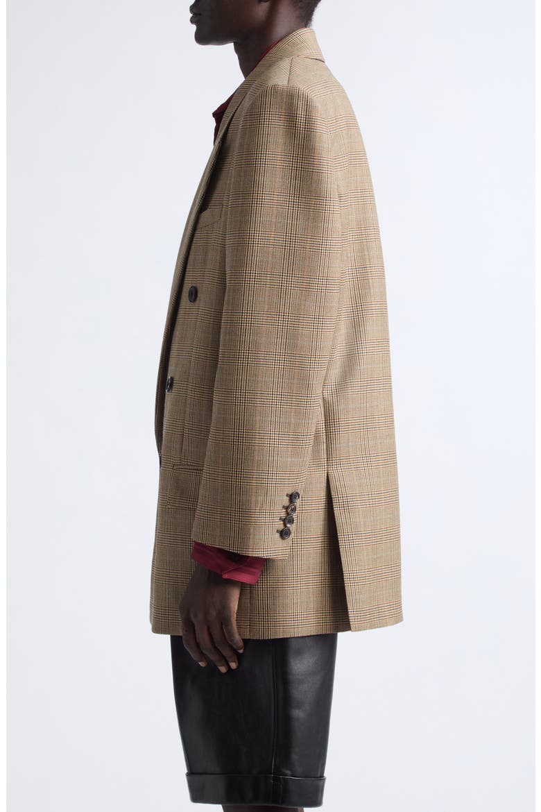 Oversize Glen Plaid Jacket, Alternate, color, BEIGE/ MARRON/ MARINE