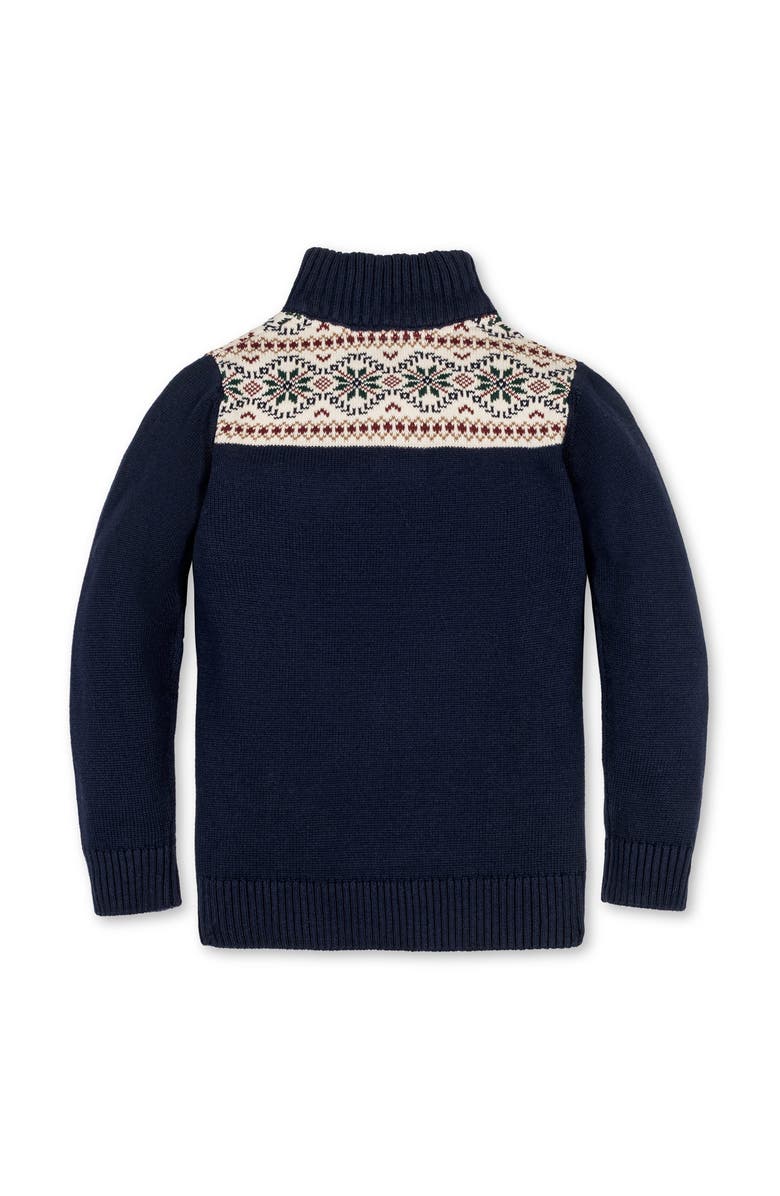 Hope & Henry Kids' Organic Mock Neck Intarsia Sweater, Alternate, color, 