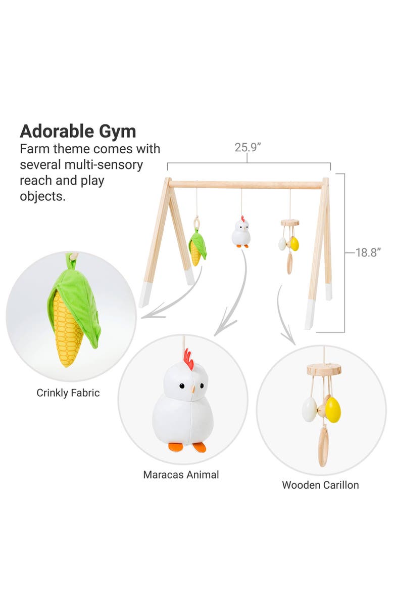 Little Big Friends Wooden Activity Arch - Farm, Baby Gym & Sensory Toys, Alternate, color, Multicolor