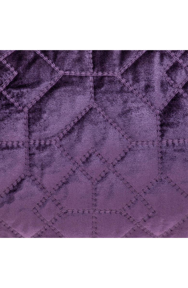 PARKLAND COLLECTION Sora Quilted Throw Pillow, Alternate, color, Purple