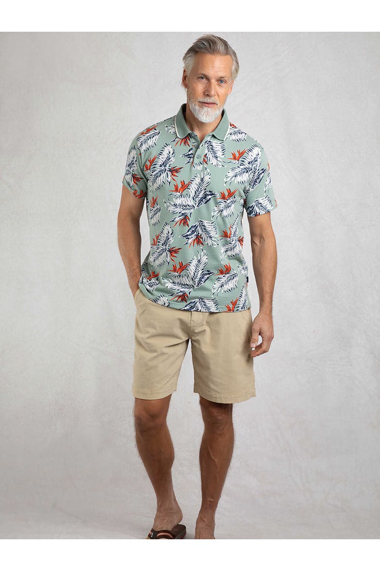 Sarat Printed Polo, Alternate, color, Mineral Blue