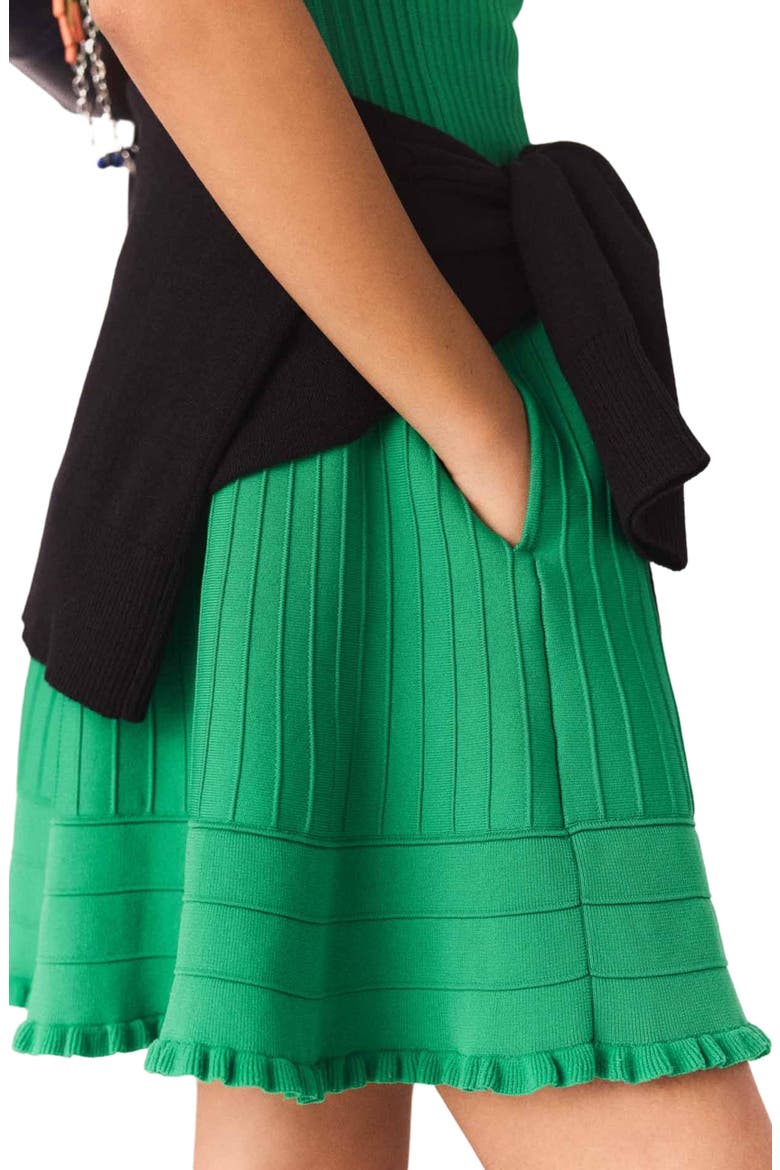Knit skater dress, Alternate, color, Green