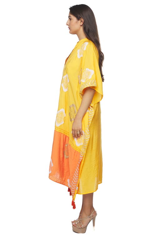 Ranee's Ranees Tassel Caftan In Yellow