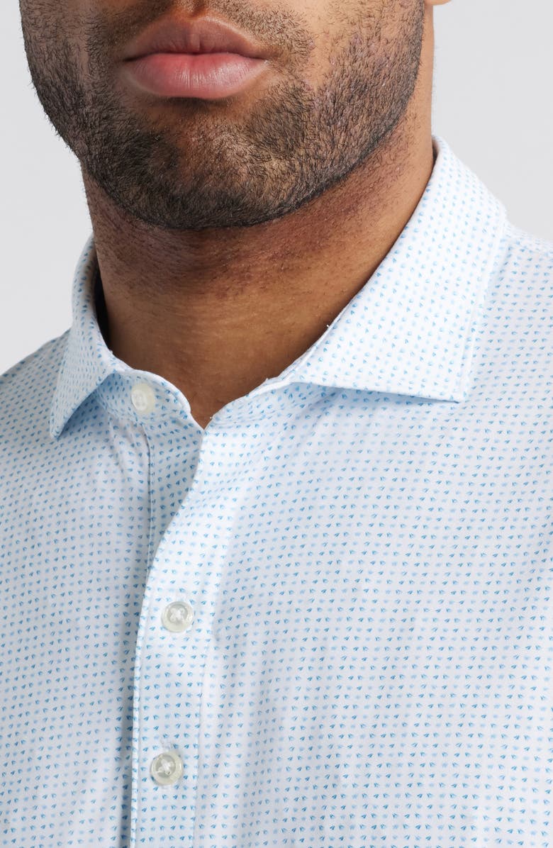 johnnie-O Glidey Dot Print PREP-FORMANCE Golf Polo, Alternate, color, Maliblu