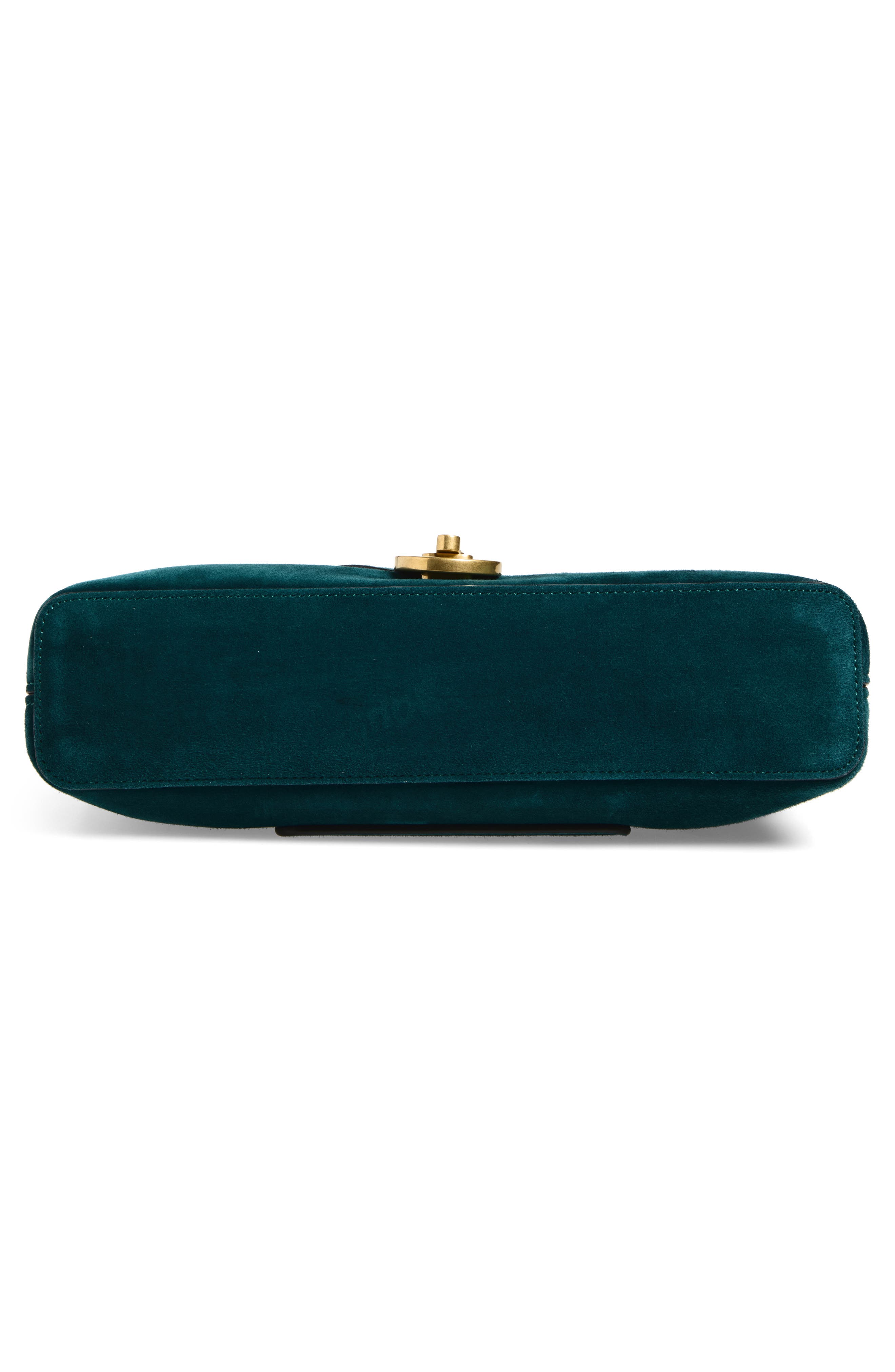 Medusa Suede Clutch, Alternate, color, OIL-GOLD 82