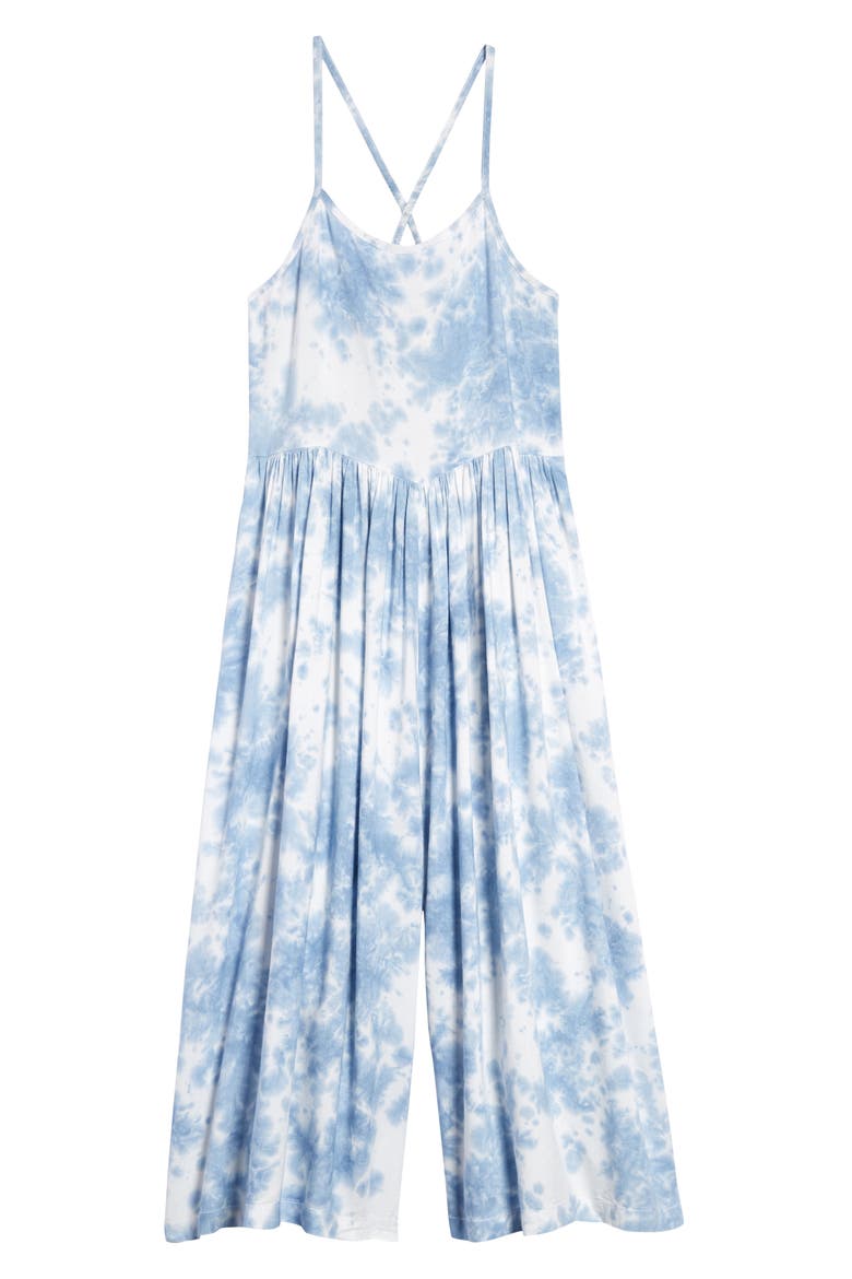 Tie Dye Romper, Main, color, WHITE MULTI TIE DYE