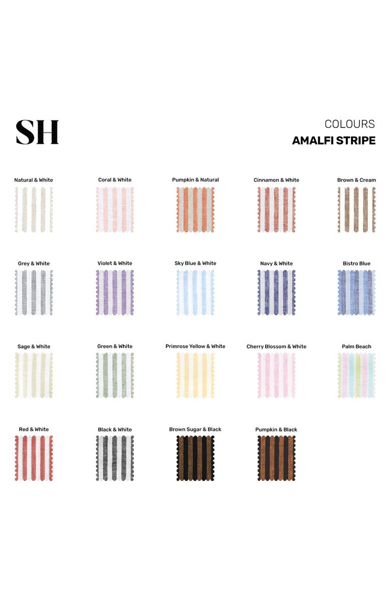 Solino Home Linen Table Throw - Amalfi Stripe, Alternate, color, Black And White