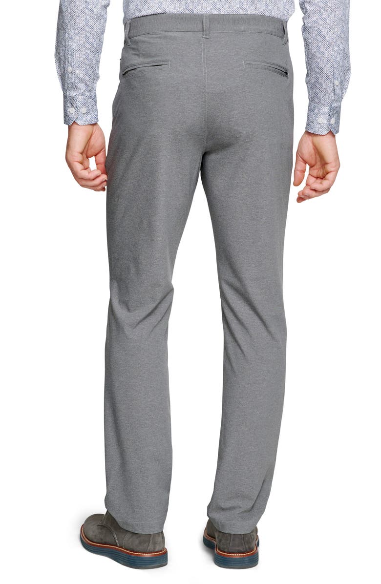 Johnston & Murphy XC4 Flat Front Straight Leg Performance Pants, Alternate, color, Grey