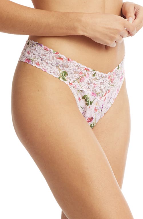 Hanky Panky Print Original Rise Thong In Pink