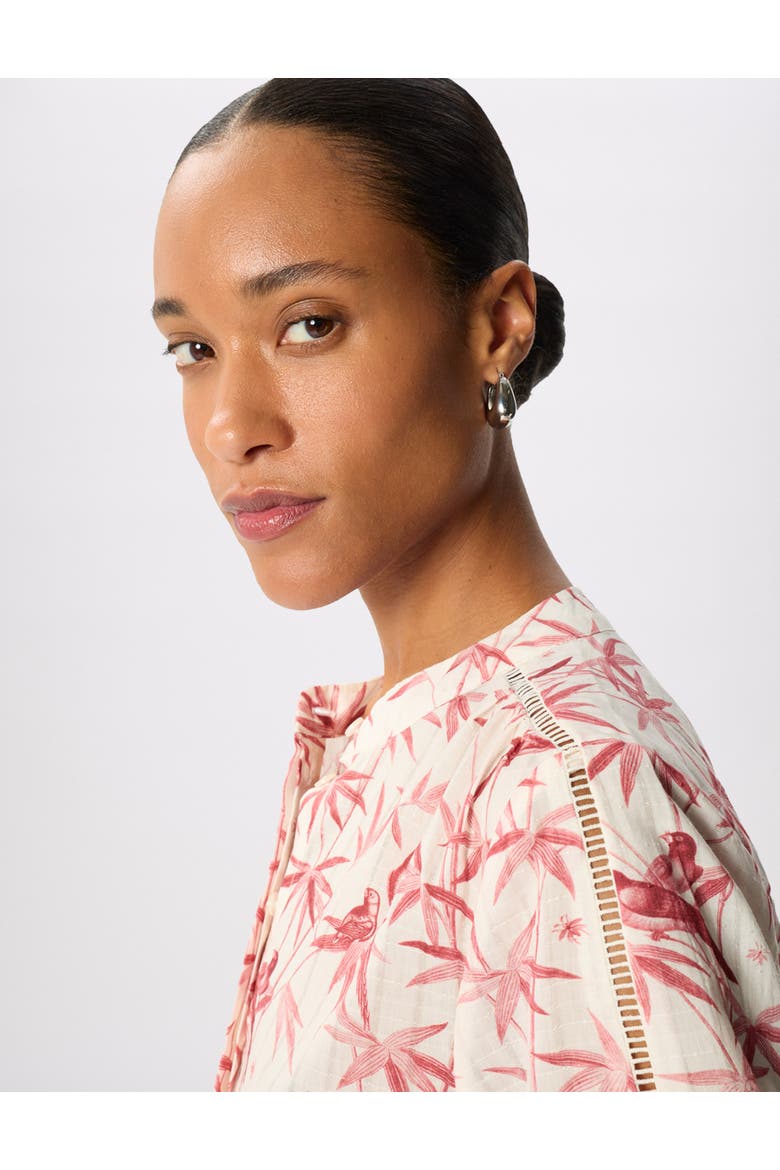 Tropical Bird Textured Shirt, Alternate, color, Pink/Multi