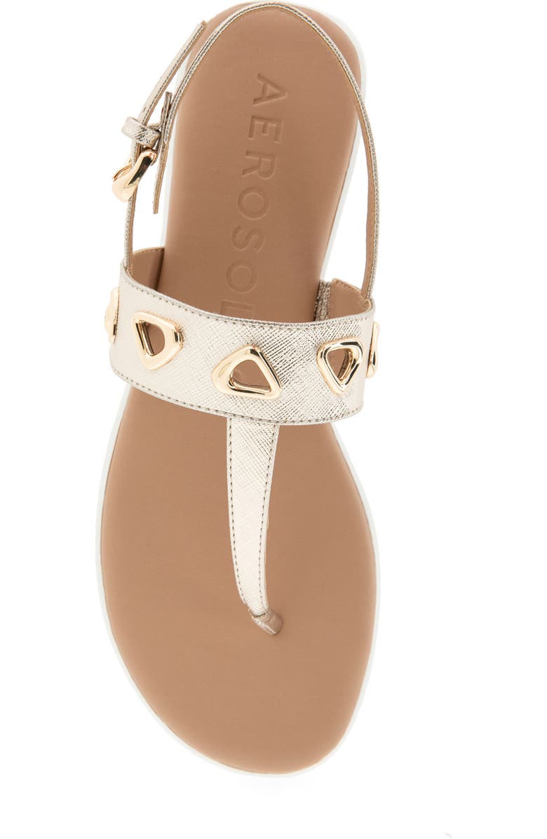 Aerosoles Iago Slingback Sandal, Alternate, color, Gold Metallic Textured