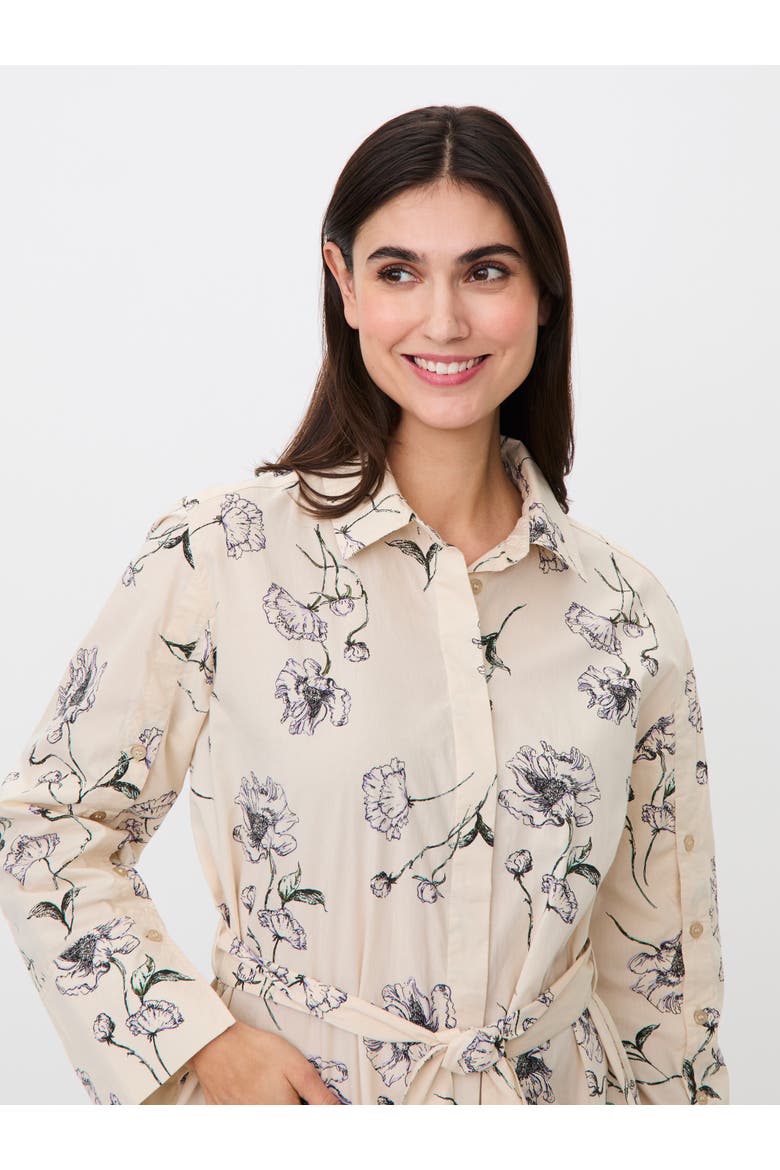Manorellea Floral Belted Shirt Dress, Alternate, color, Lavender