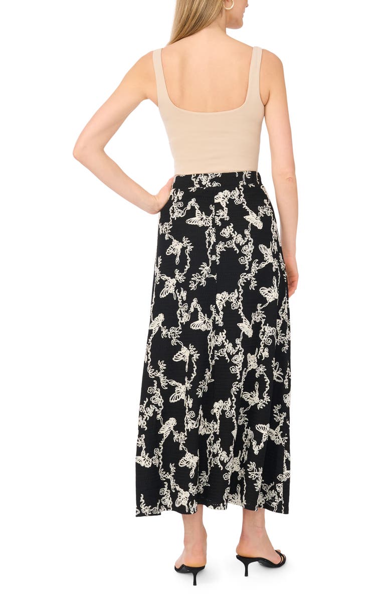 Vince Camuto Embroidered Floral A-Line Maxi Skirt, Alternate, color, 