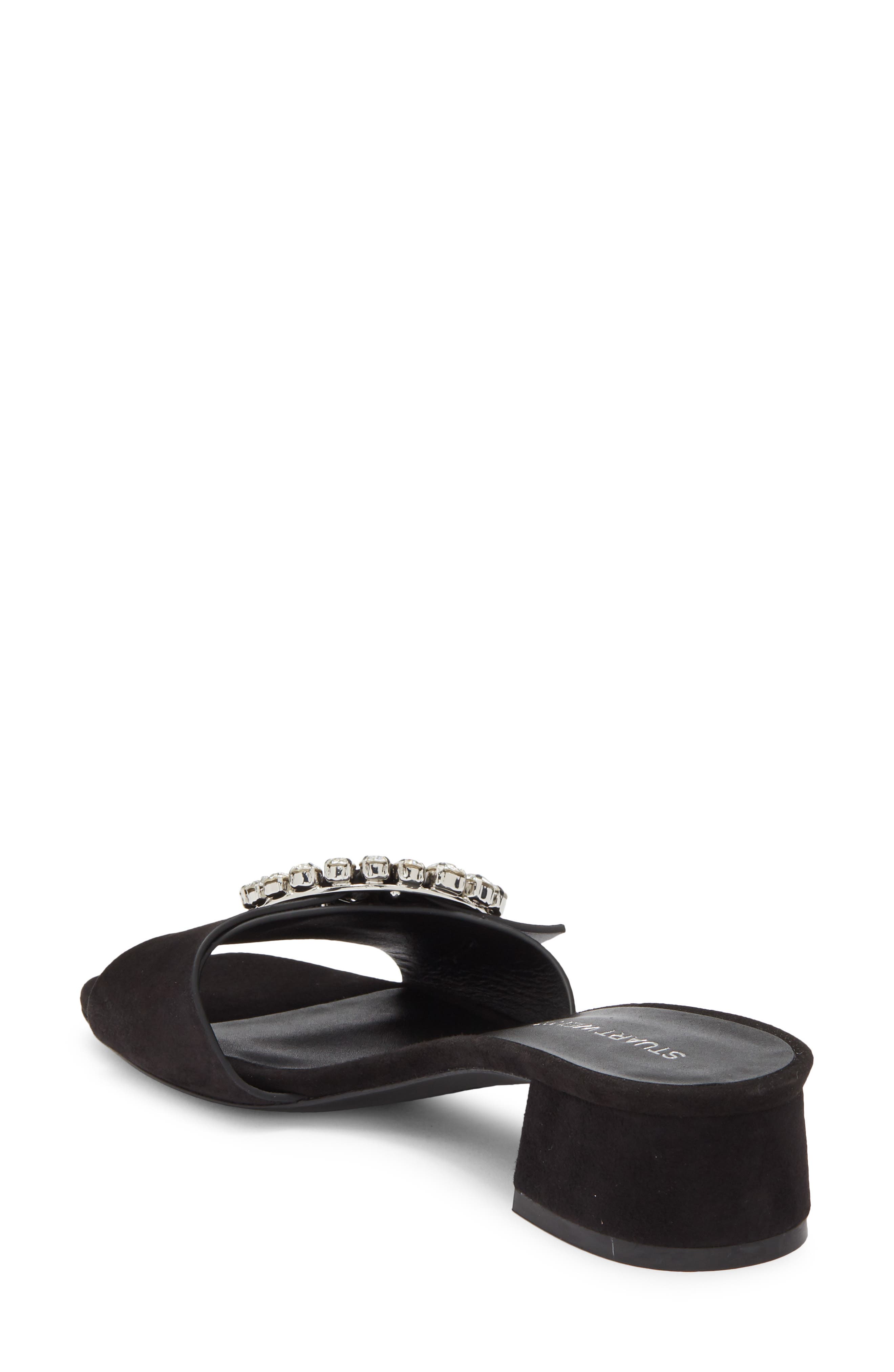 Stuart Weitzman Sloane 35 Slide Sandal, Alternate, color, Black