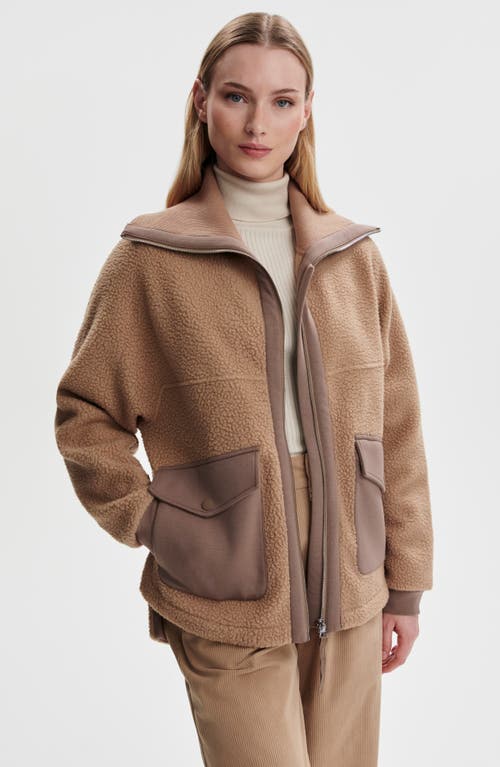 Varley Eleanor Patch Pocket Fleece Jacket In Orange