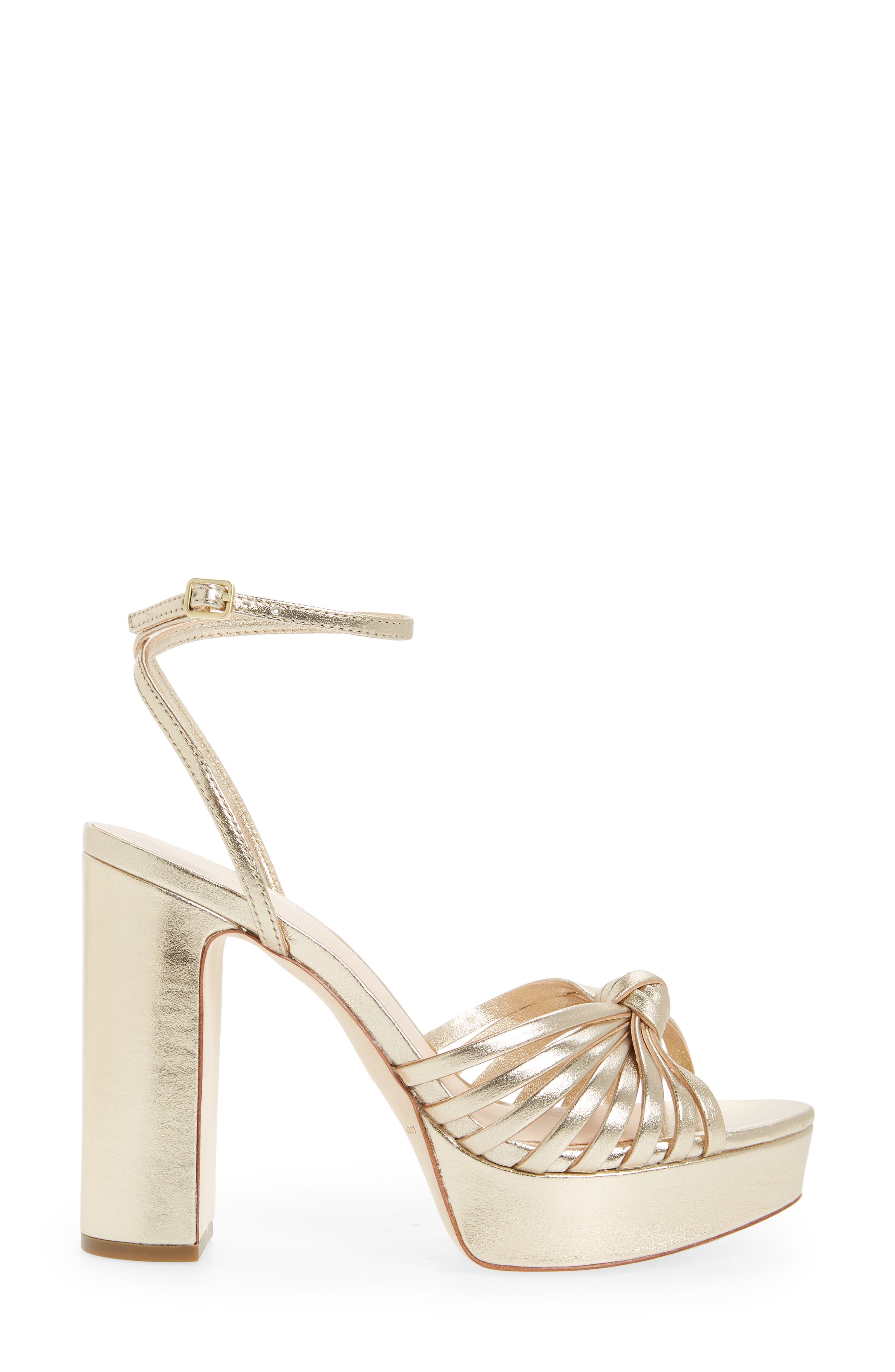 Rivka Knotted Platform Sandal, Alternate, color, CHAMPAGNE