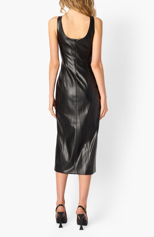Cami Nyc Kirby Faux Leather Dress In Black