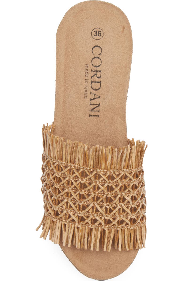 Cordani Mattina Fringe Platform Sandal, Alternate, color, Camel