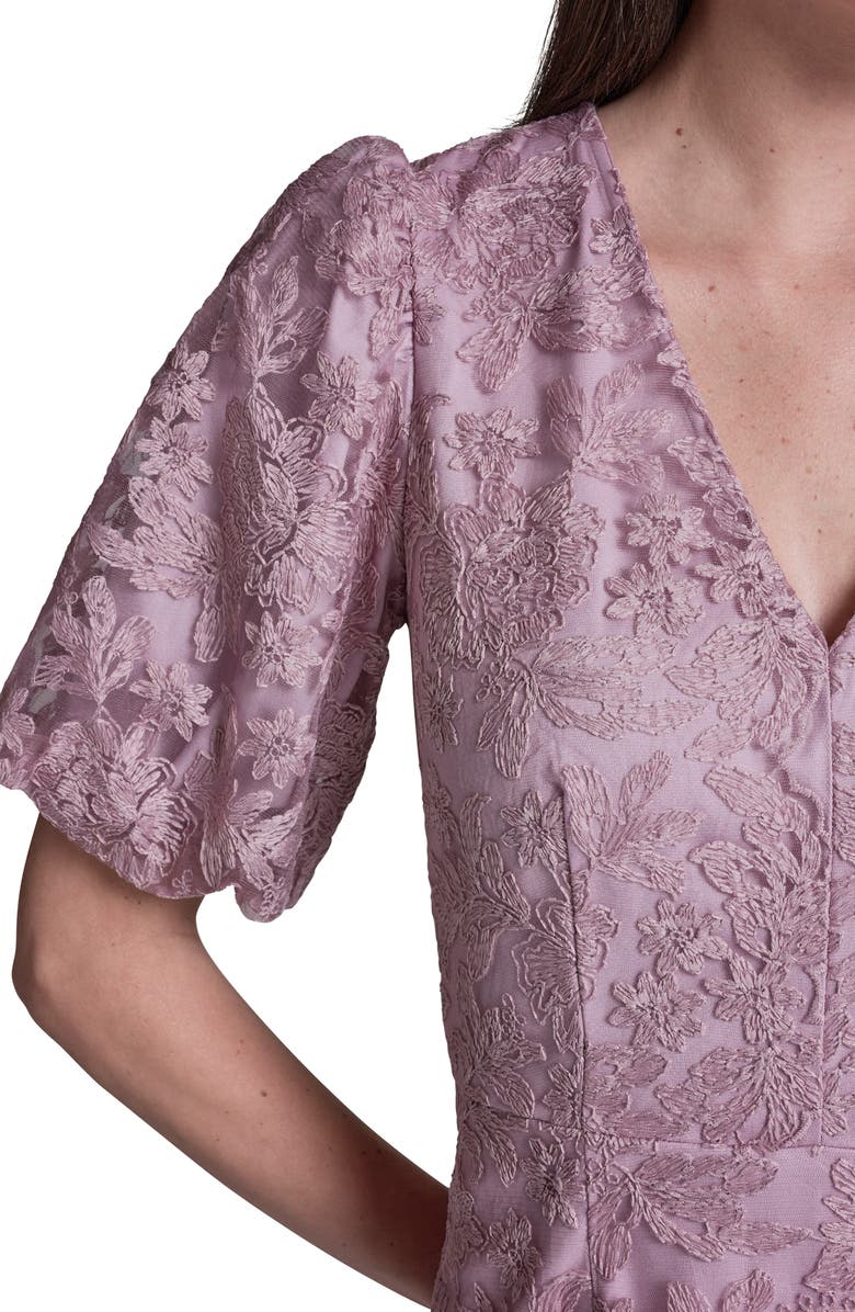 BCBG Lace Puff Sleeve Minidress, Alternate, color, Lilac