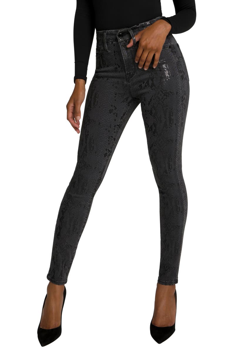 Good American Good Waist High Waist Skinny Jeans, Main, color, 