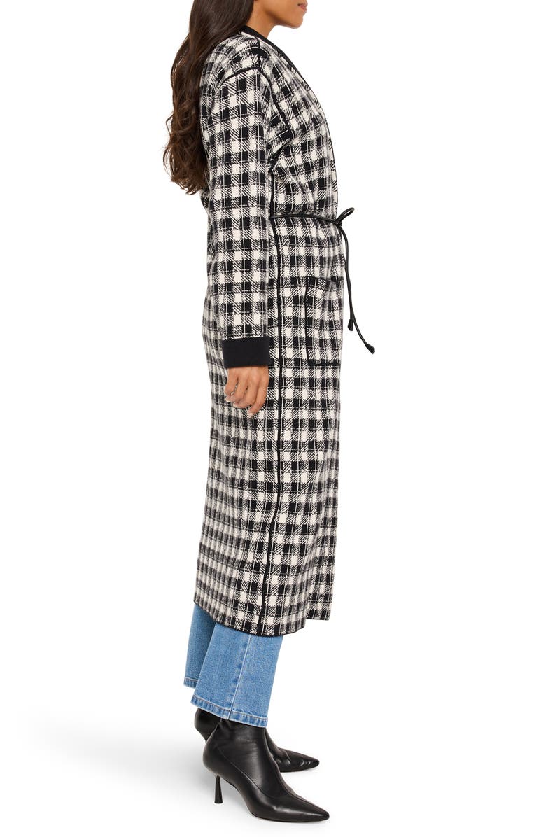 NIC+ZOE Cool Nights Plaid Duster Jacket, Alternate, color, Black Multi