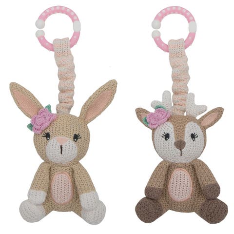 2pk Stroller Toy - Bunny & Fawn
