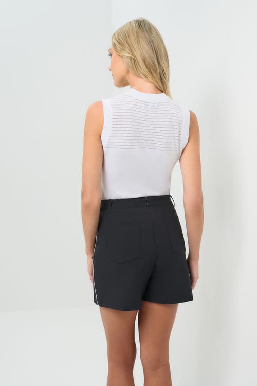 Anatomie Laurel Stripe Performance Twill Skort With Side Stripe In Black