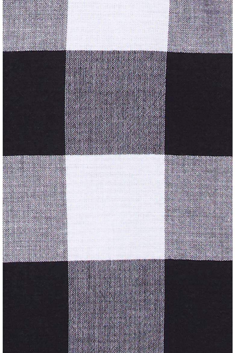 Gingham Check Organic Cotton Jumpsuit, Alternate, color, WHITE- BLACK GINGHAM