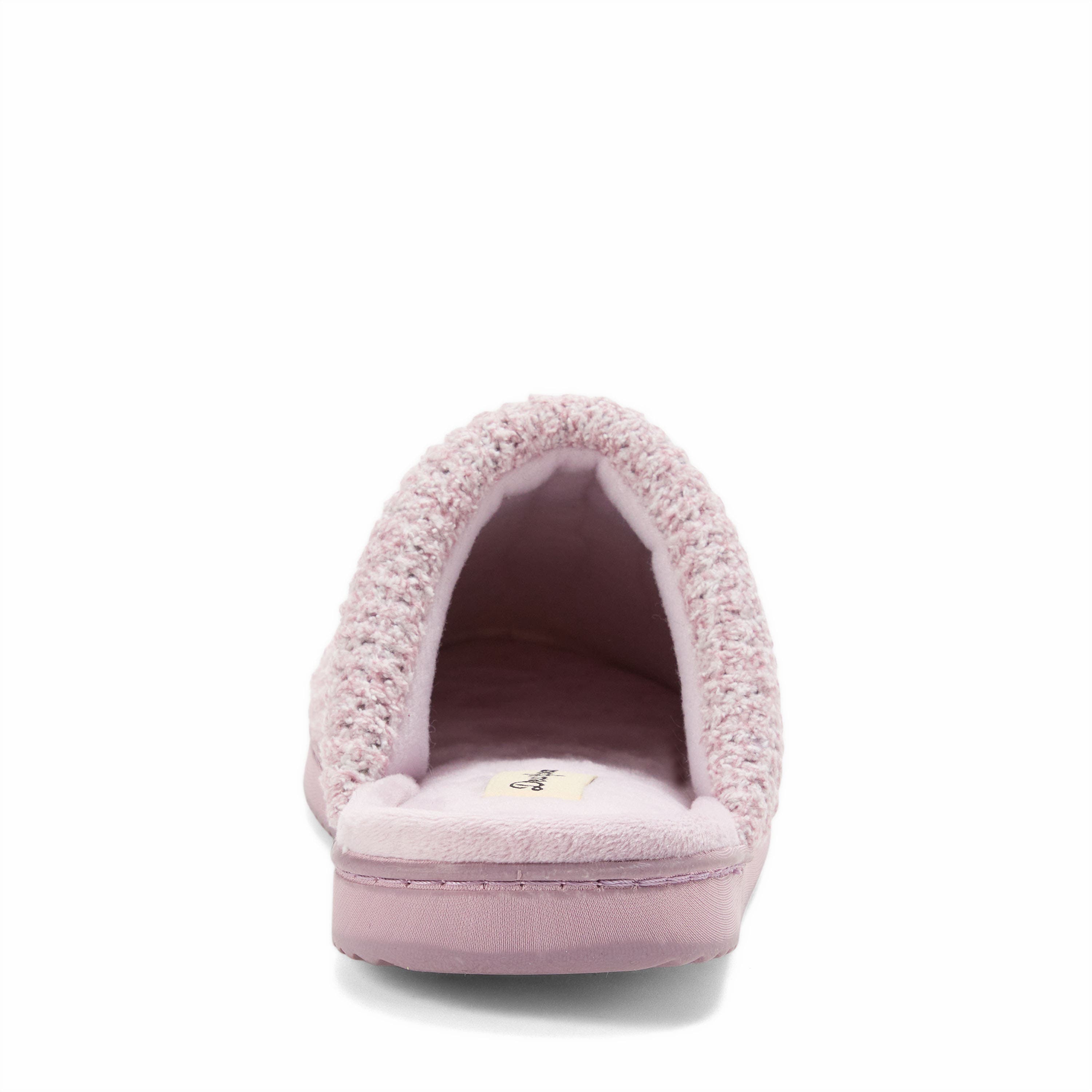 DEARFOAMS Serena Marled Chenille Scuff House Slipper, Alternate, color, Frosted Plum