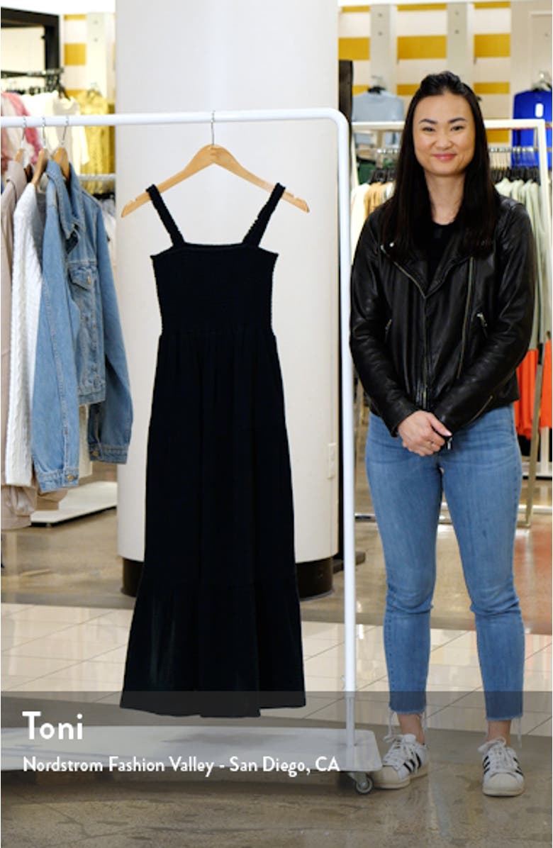 Selene Smocked Cotton Maxi Sundress, sales video thumbnail