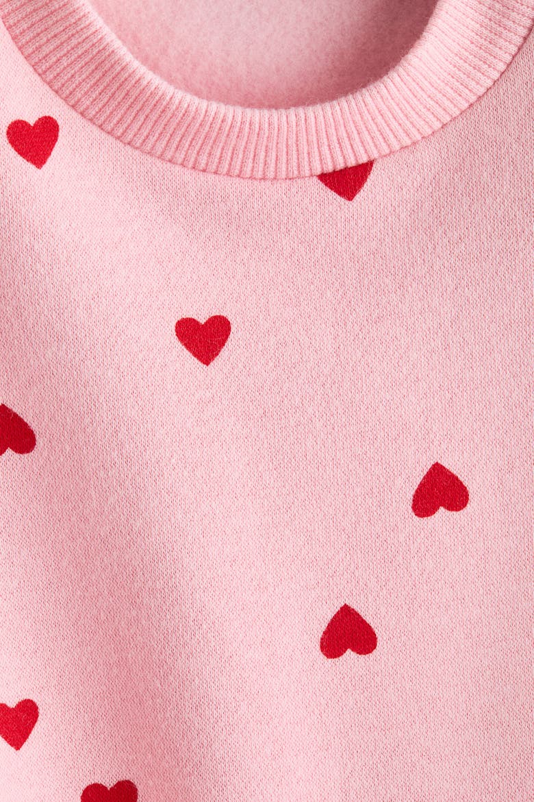 2-piece Printed Sweatshirt Set, Alternate, color, Light pink/hearts