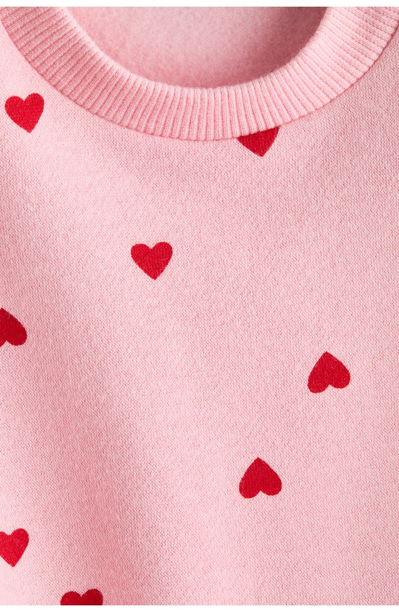H&M 2-piece Printed Sweatshirt Set, Alternate, color, Light Pink/Hearts