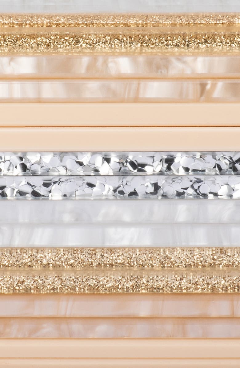 Olga Berg Clara Acrylic Clutch, Alternate, color, Natural