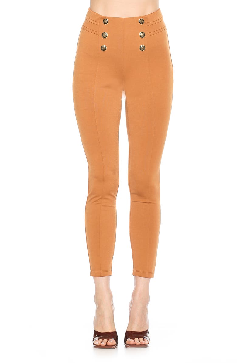 Alexia Admor Freyja Classic High Waist Ponte Leggings, Main, color, Camel