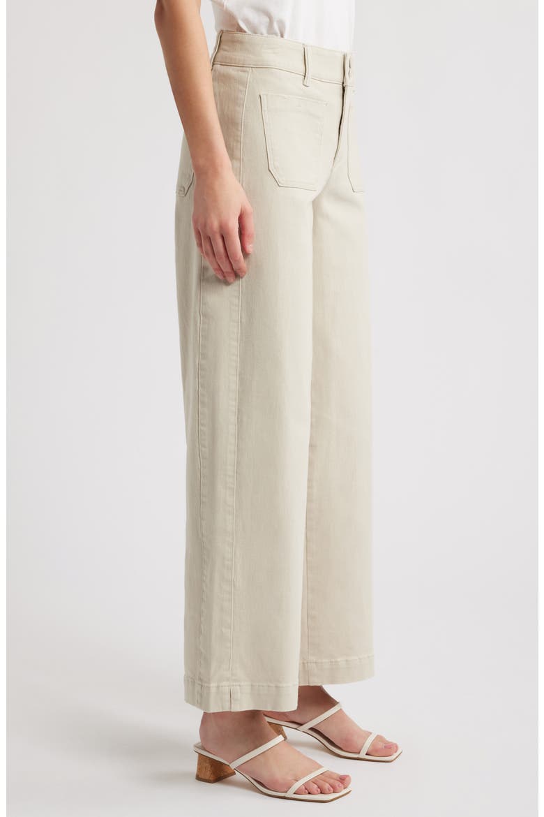 Emma Patch Pocket High Waist Wide Leg Jeans, Alternate, color, BIRCH
