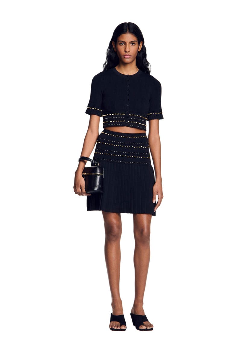 Short skirt with tassels, Alternate, color, Black