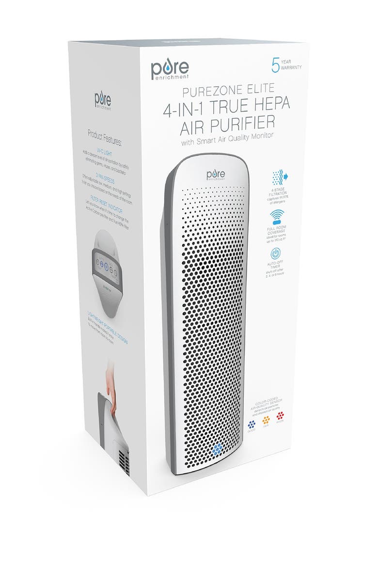 PureZone Elite 4-in-1 True HEPA Air Purifier - White, Alternate, color, WHITE