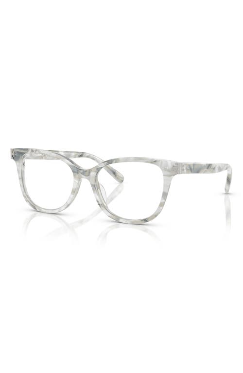Tory Burch 53mm Square Optical Glasses In Matte Beige
