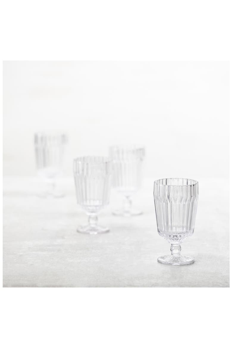 Archie Set of 6 Clear Goblets, Alternate, color, CLEAR