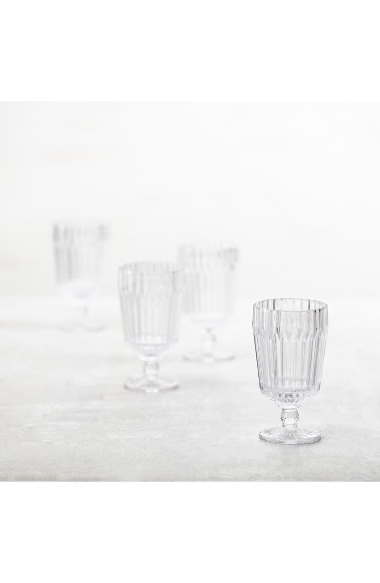 Fortessa Archie Set of 6 Clear Goblets, Alternate, color, Clear
