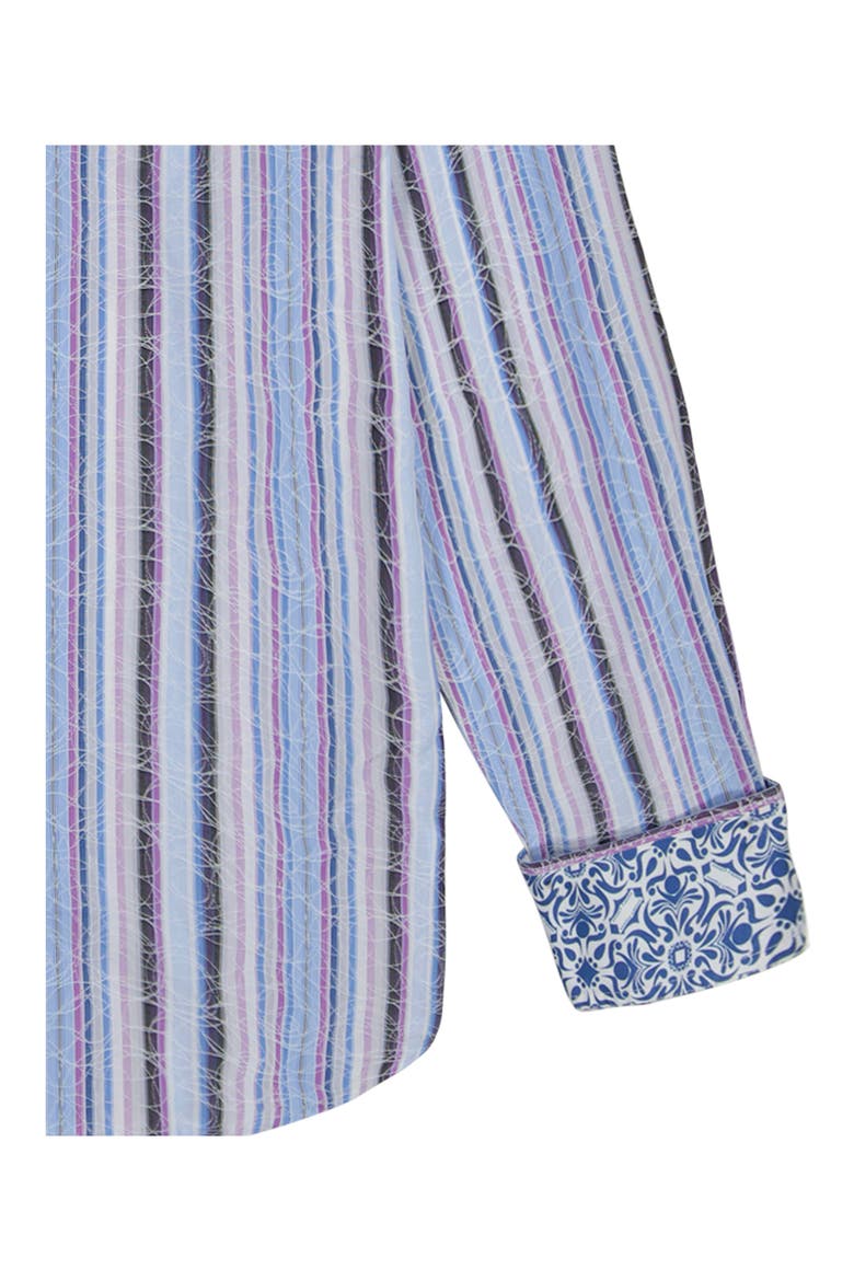 Drakeswood Stretch Cotton Button-Up Shirt, Alternate, color, BLUE MULTI
