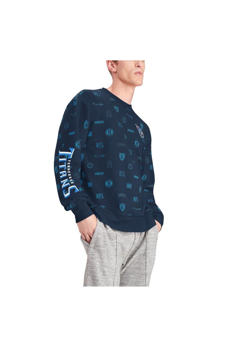 Tommy Hilfiger Men's Tommy Hilfiger Navy Tennessee Titans Reid Graphic Pullover Sweatshirt, Alternate, color, Navy