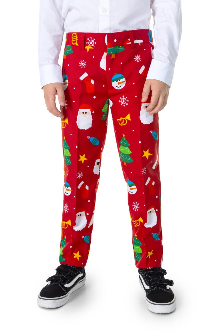 Kids' Festivity Suit, Alternate, color, RED