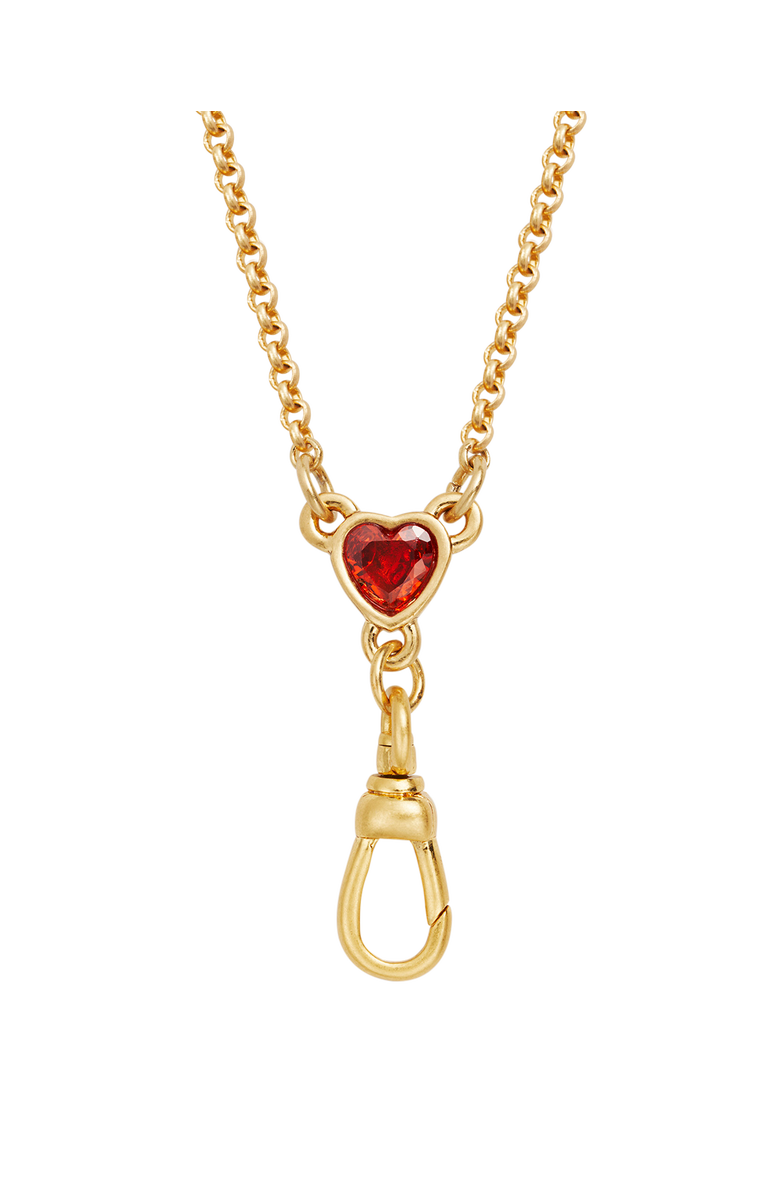 Fable England Love Heart Clasp Chain Necklace, Alternate, color, Gold