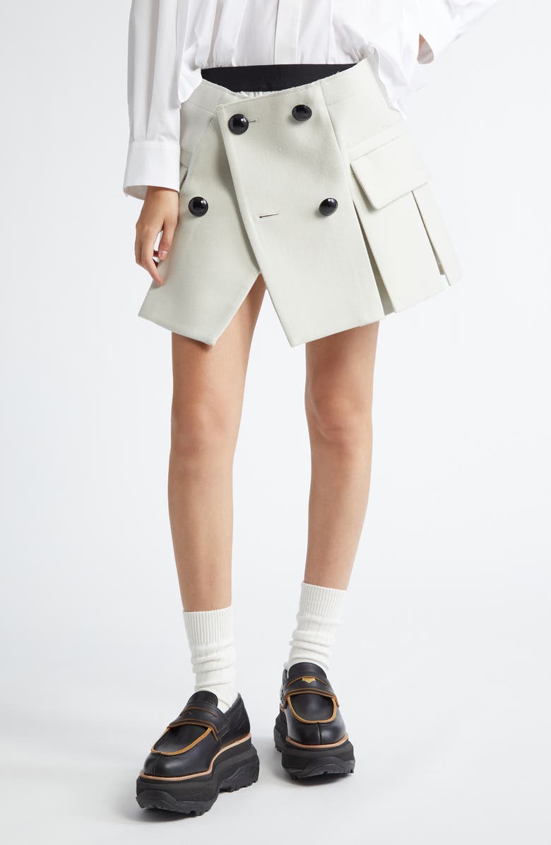Sacai Melton Wool Shorts, Main, color,