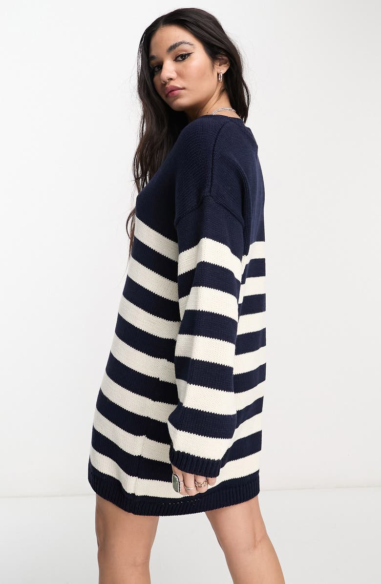 ASOS DESIGN Stripe Sweater Dress, Alternate, color, 