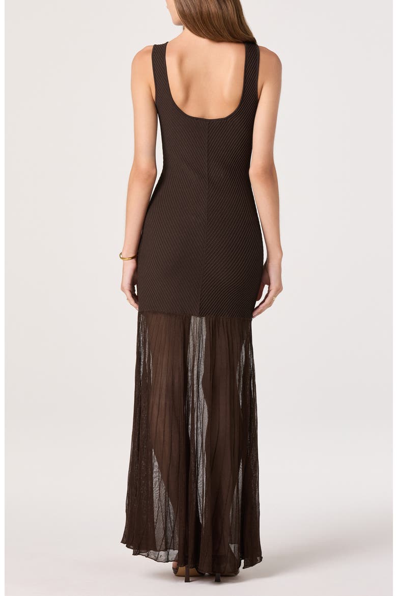 Glena Sleeveless Maxi Dress, Alternate, color, BROWN