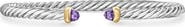 David Yurman Cable Flex Bracelet in Sterling Silver with 14K Yellow Gold, 4mm